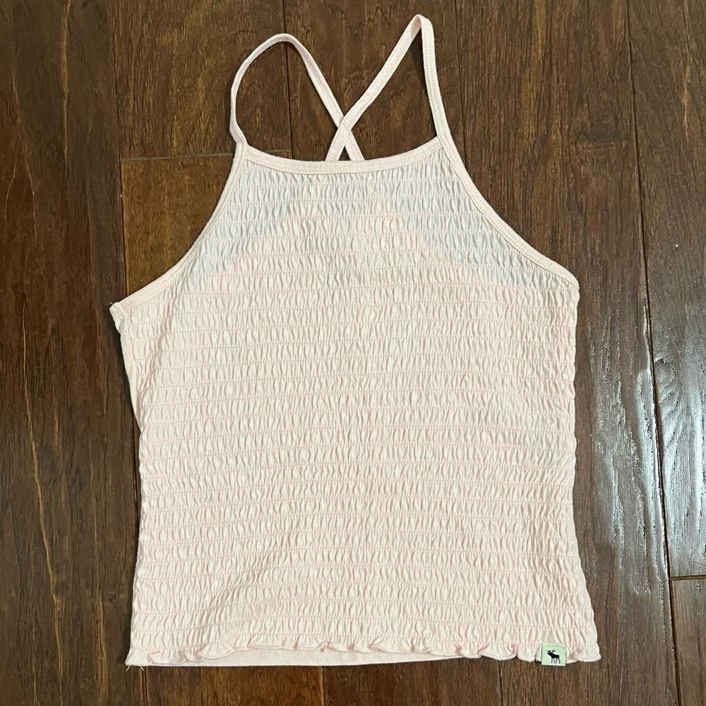 girls abercrombie kids smocked halter tank top